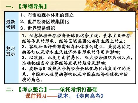 高三历史二轮复习 专题六——现代世界经济全球化word文档在线阅读与下载无忧文档