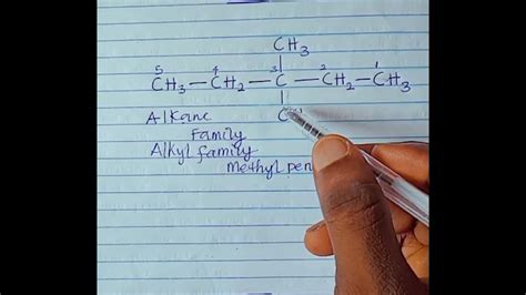 How To Name The Structure 3 3 Dimethylpentane Youtube