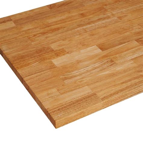 Sparrow Peak Rubberwood 120 In X 25 In X 1 25 In Unfinished Natural