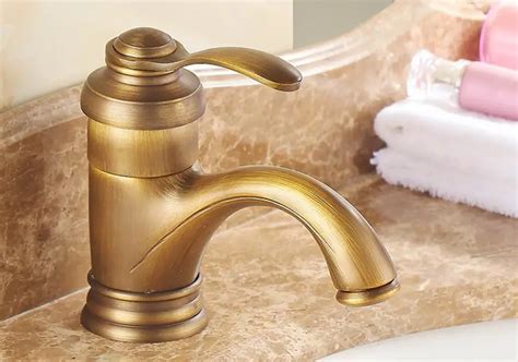 Cheapest Antique Brass Finishing Sink Faucet Basin Faucets Single Hand