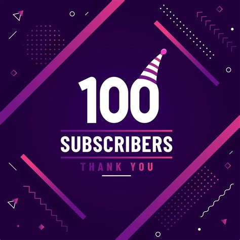 Thank You 100 Subscribers Celebration Modern Colorful Design 10874596