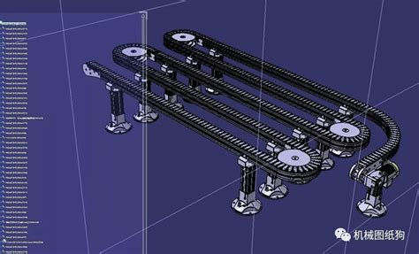 【工程机械】平板链输送机3d模型图纸 Step格式 Solidworks 仿真秀干货文章