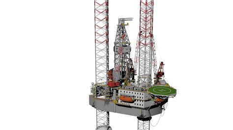 Jack Up Oil Rig D Model Max Free D