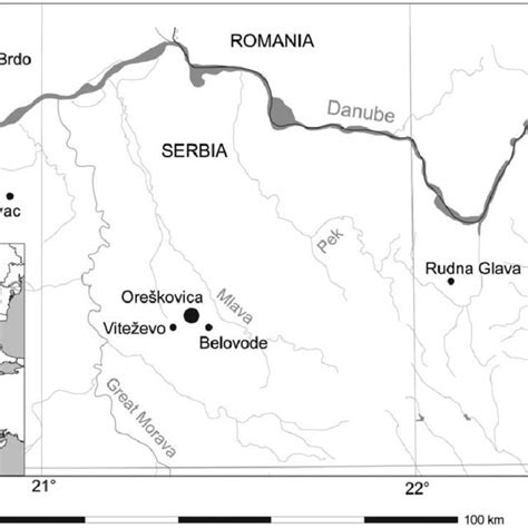 Map Showing The Distribution Of Vinča Culture Settlement In The Area Of