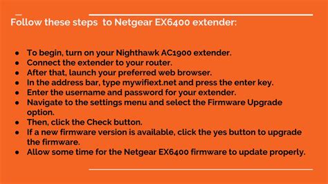 PPT How Do I Update Firmware On Netgear EX6400 Wifi Range Extender