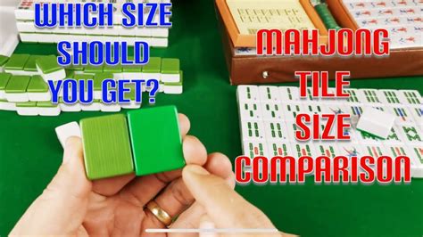 Chinese Mahjong Tile Size Set Comparison Large Vs X Large Yellow