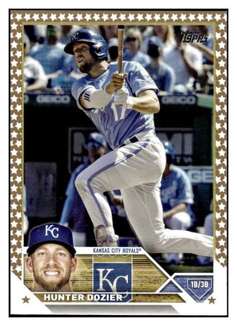 Hunter Dozier Topps Gold Star Parallel Mlb Royals Id Ebay