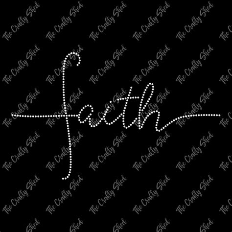 Faith Vertical Rhinestone Transfer The Crafty Shed