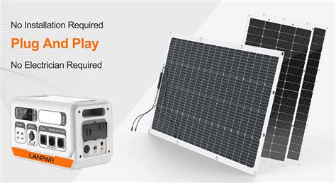 LANPWR 2200PRO 2200W Portable Power Station 4x 200W Solar Panels