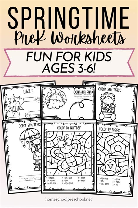 Free Printable Spring Worksheets For Preschool Skills