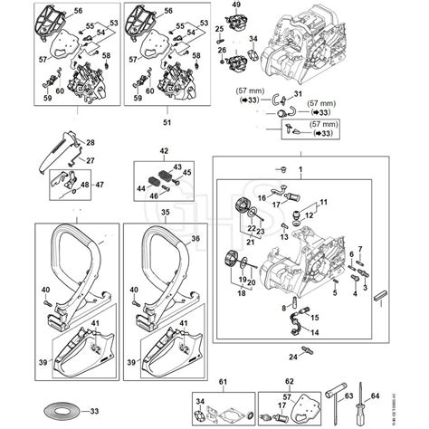 Stihl Ms Engine Housing Air Filter Av System Handlebar