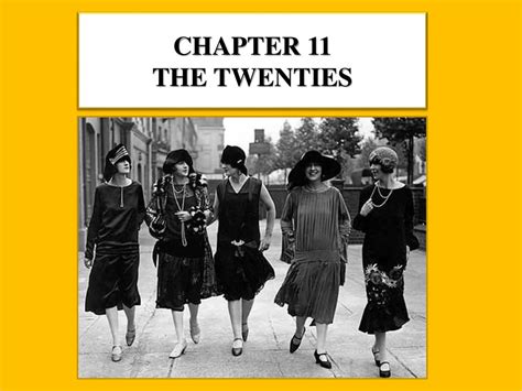 Chapter 11 The Twenties Ppt Download