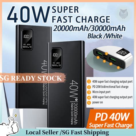 Sg Ready Stock Mah W Fast Charge Power Bank External Battery