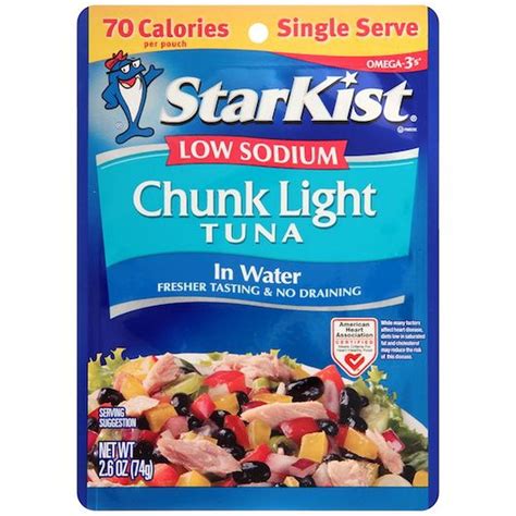 Starkist Low Sodium Chunk Light Tuna In Water 26 Ounce 24 Per Case