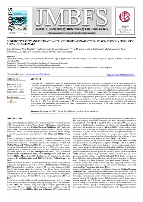 Pdf Genetic Diversity And Population Structure Of Moniliophthora