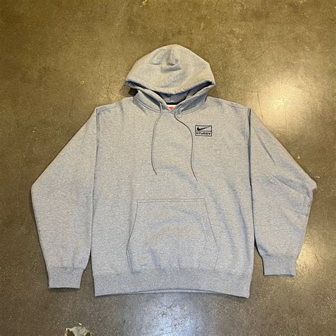 Nike X Stussy Hoodie Grey Fabulous Consignment Store