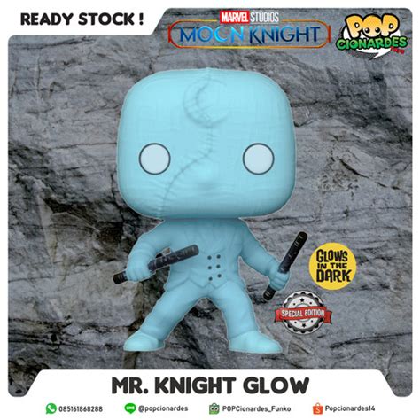 Jual Funko POP Marvel Moon Knight Mr Knight Glow 1048 Ready