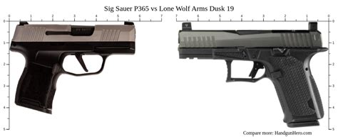 Sig Sauer P Vs Lone Wolf Arms Dusk Size Comparison Handgun Hero