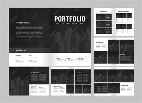Modelo De Portfólio Pdf - Modelo de Portfólio Multiuso | Vetor Premium