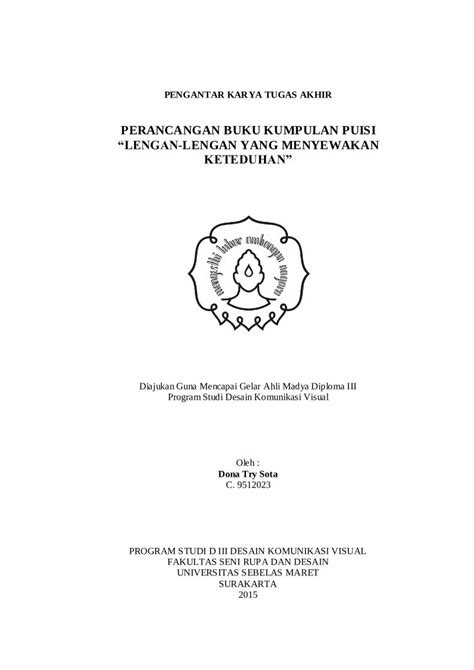 Pdf Perancangan Buku Kumpulan Puisi “lengan Eprints Uns Ac Id