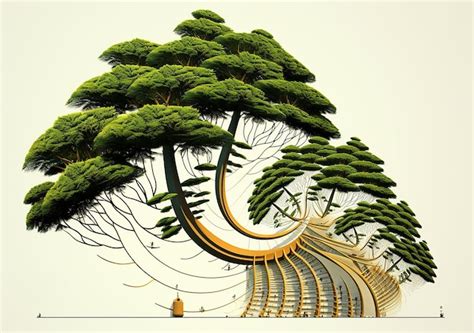 Premium AI Image | Fibonacci Tree Artistic Sequence Representation