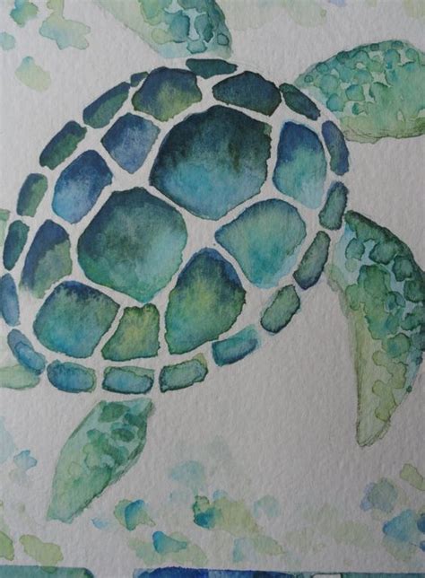 Pin by Xcaret Fonsek on Pinturas monocromáticas Turtle watercolor