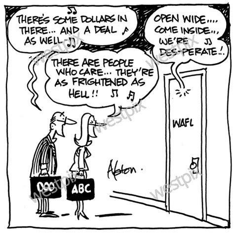 Dean Alston Cartoon Abc Tv And The Wafl West Westpix