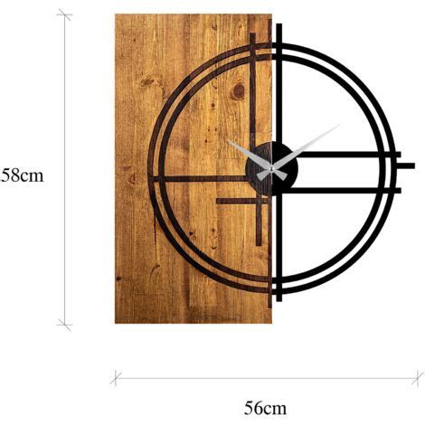 Horloge Murale Circulaire D Corative En Bois