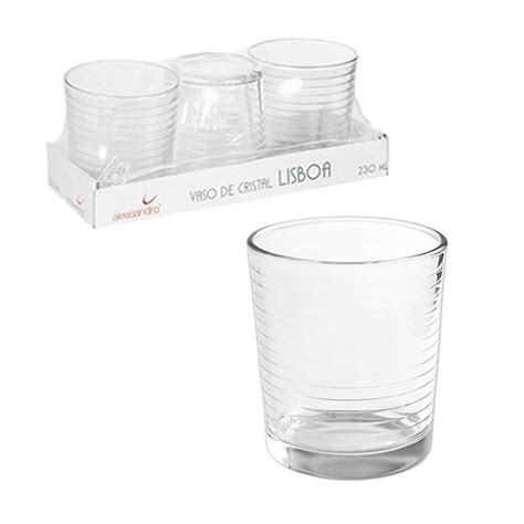 Hongu SET 3 BICCHIERI IN VETRO DA ACQUA VINO COCKTAIL 23 CL Bar Cas