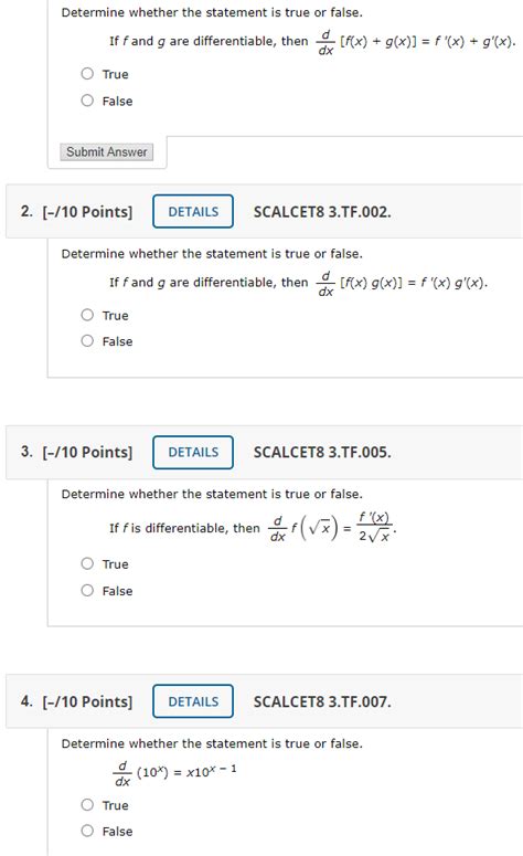 Solved Determine Whether The Statement Is True Or False If