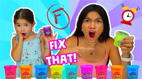 Fix This Store Bought Play Doh Slime Challenge Youtube