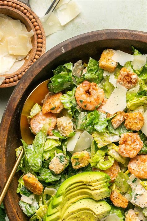 Easy Shrimp Caesar Salad Recipe With Homemade Dressing