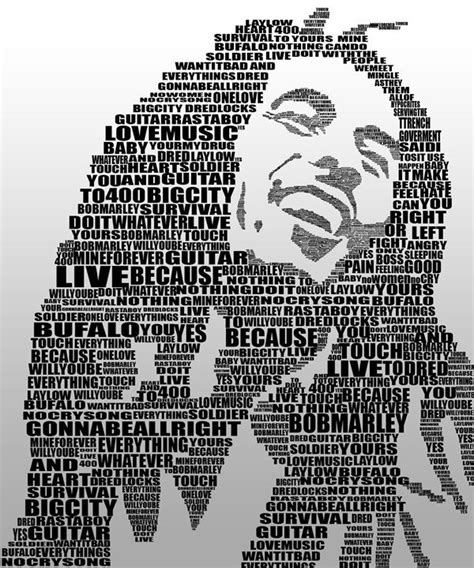 40 Brilliant Word Art Canvas Design Examples | Typography portrait, Word art typography ...