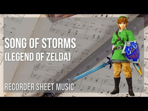 Recorder Sheet Music How To Play Song Of Storms Legend Of Zelda By