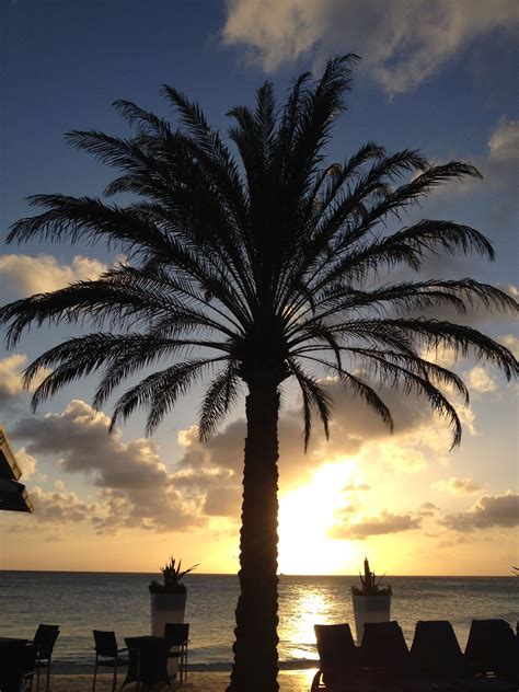 Aruba Sunset Onehappyisland Kingdom Of The Netherlands Caribbean