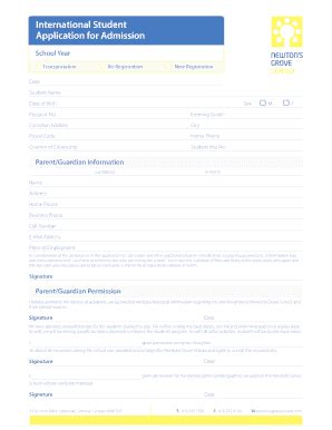 Fillable Online NGS Forms Admission Indd Fax Email Print PdfFiller