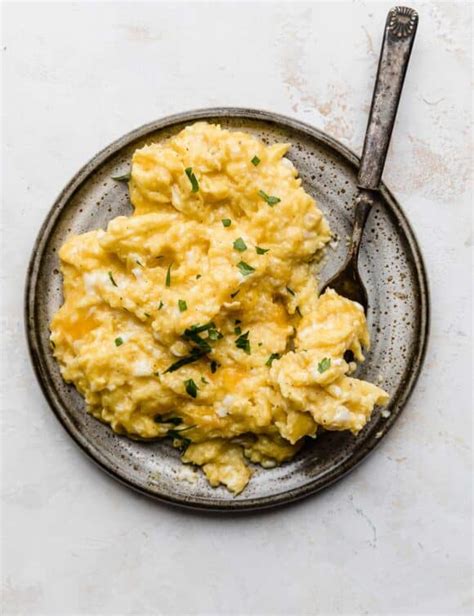 Cheesy Scrambled Eggs Salt And Baker