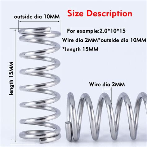 Druckfeder Mm Draht Feder Spiral Edel Stahl Rostfrei Od Mm