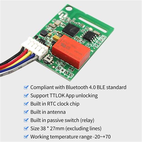 TTLOCK App Remote Elektronisches Schloss Modul Board Relaisausgang Tür