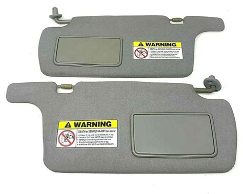 97 98 99 00 01 Honda CR V CRV Sun Visor Set Driver Passenger Vinyl Gray