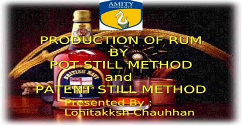 Production Of Rum By Pot Method And Patent Still Method Ppt Powerpoint