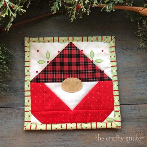 The Cutest Gnome Mug Rug Ever The Crafty Quilter Christmas Mug