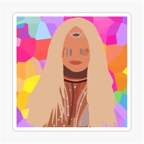 "Kesha rainbow portrait" Sticker by itslaurenb | Redbubble