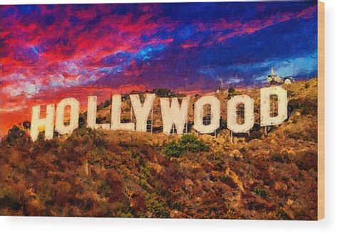 hollywood sign painting