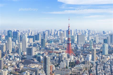 東京タワーと都心の街並み 写真素材 5440833 フォトライブラリー Photolibrary