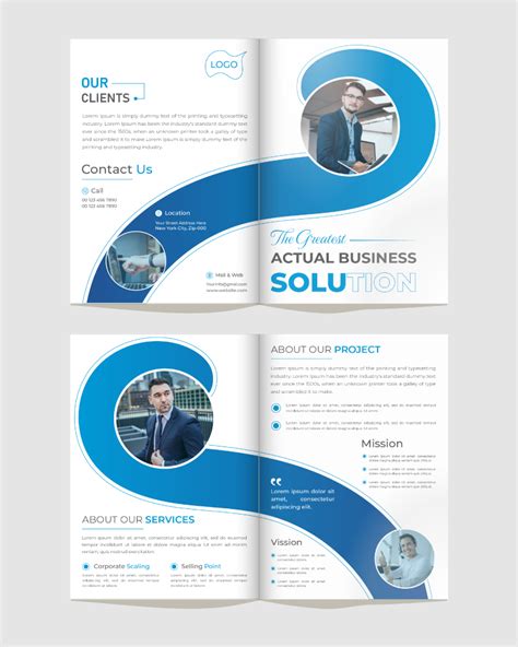 Modern Bi Fold Brochure Design Templates Entheosweb