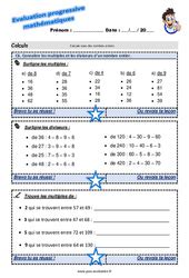 Multiples et diviseurs CM1 Exercice évaluation révision leçon pdf