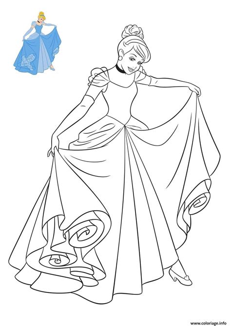 Coloriage Cendrillon Princesse Disney Jecolorie