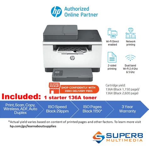 Hp Laserjet Mfp M236sdw Printer Print Scan Copy Wireless Adf Auto Duplex Shopee Malaysia