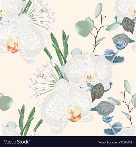 Tropic Summer Painting Seamless Pattern Royalty Free Vector